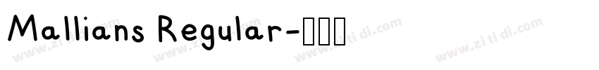 Mallians Regular字体转换